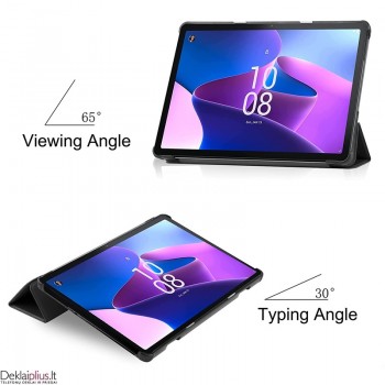 Dirbtinės odos atverčiamas dėklas - juodas (Lenovo tab m10 10.1 (3rd gen) (TB328FU-TB328XU)